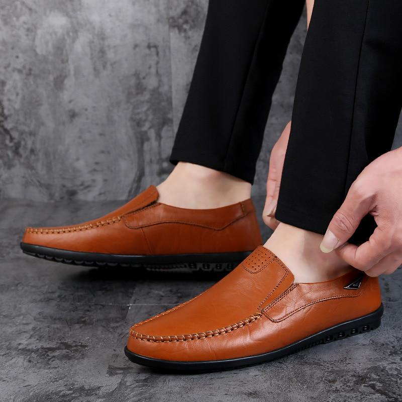 Man Casual Shoes Genuine Leather Men Moccasin Shoes Fashion Leather