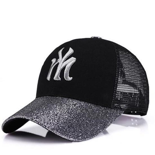 Embroidery Baseball Cap Men Women Snapback Hip Hop Hat Summer Breathable Mesh Sun Hat