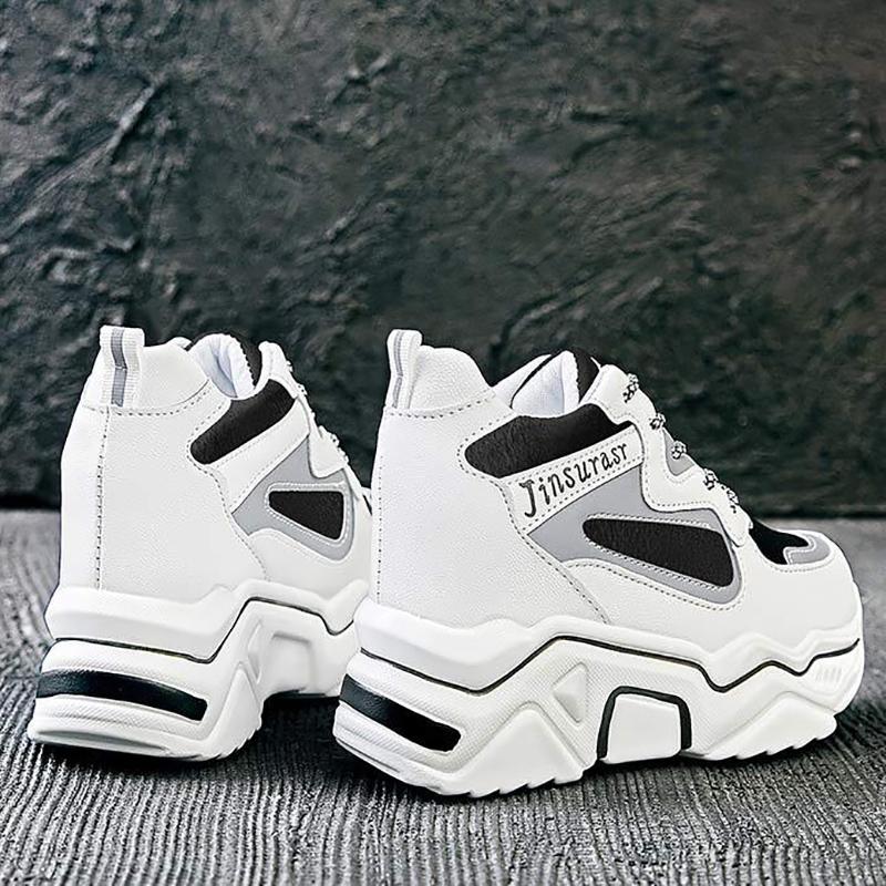 Korean Version All-match High-heeled Female Daddy Shoes Casual Super Fire Thick-soled Increased Sneakers