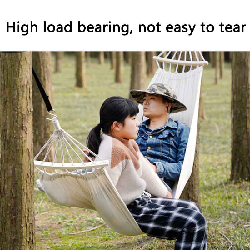 Outdoor Hammock Anti-rollover Thickened Canvas Swing Adult Sleeping Chair Indoor Leisure Camping Beach Hanging Basket