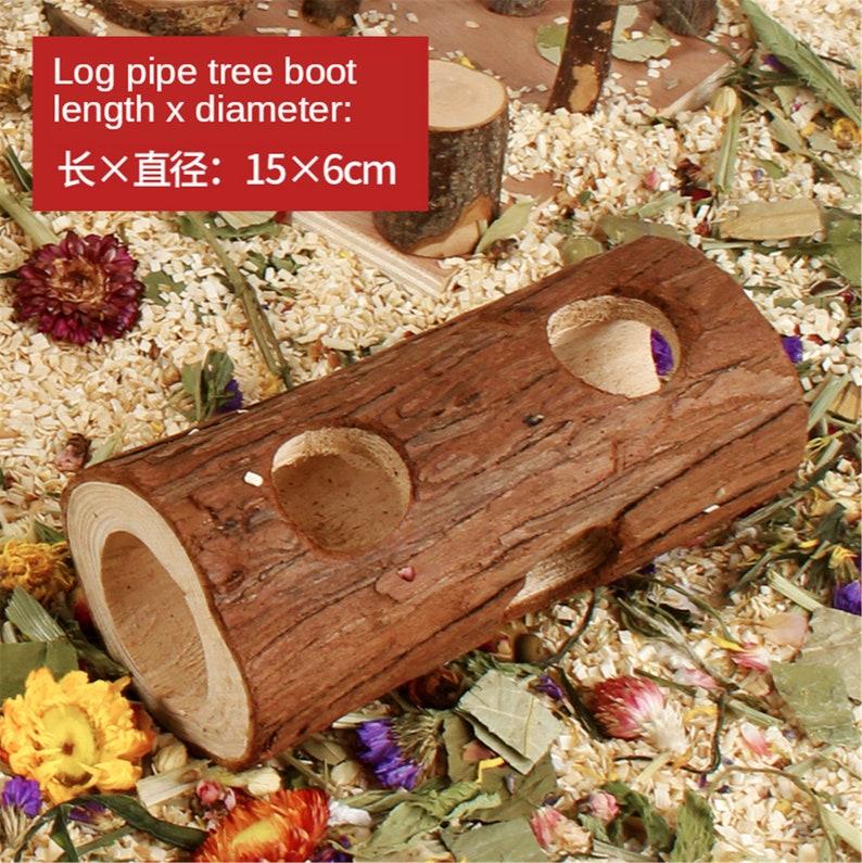 Hamster Cage Landscaping Supplies Hamster Swing Toys Natural Wooden Fence Golden Bear Tunnel Springboard Small Pet Accessories