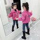 Girls Lamb Wool Coat Autumn and Winter Clothes Children's Fashion Beautiful Short Winter Thick Woolen Cloth Little Girl Plush Coat