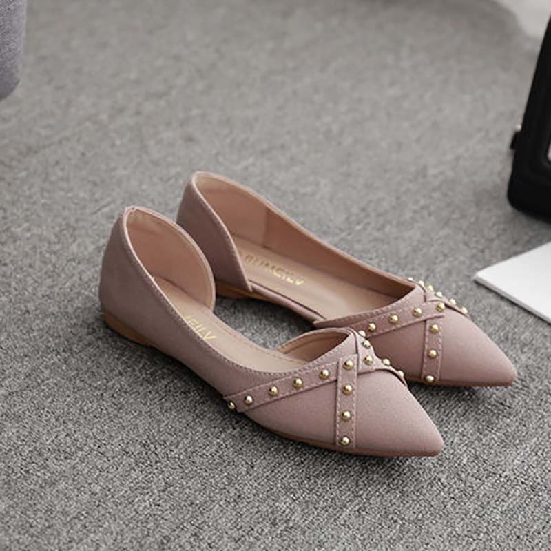 Flat Bottom Women's Single Shoes Spring All-match Pointed Toe Four Seasons Shallow Mouth Evening Shoes Summer Dress Fairy Shoes