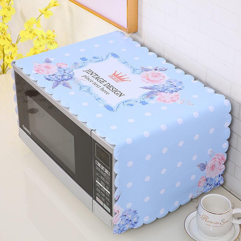 Oven Cover Oil-proof and Waterproof Fabric Microwave Oven Dust Cover Microwave Oven Curtain Micro TV Cover Refrigerator Dust Cover