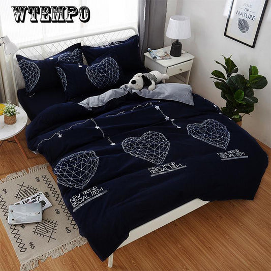 Bedding Set Love Comforter Duvet Cover Bedspread Single Double Bed Sheet Linen Adult  Duvet Cover