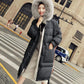 90% Velvet Ladies Down Jacket Winter Mid-length Warm Down Jacket White Duck Down Fox Fur Collar Coat