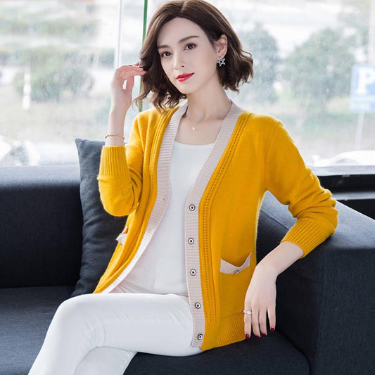 2019 Fashion Women Knitted Cardigans Solid Casual Long Sleeve Elegant Sweaters Coat Female Jacket