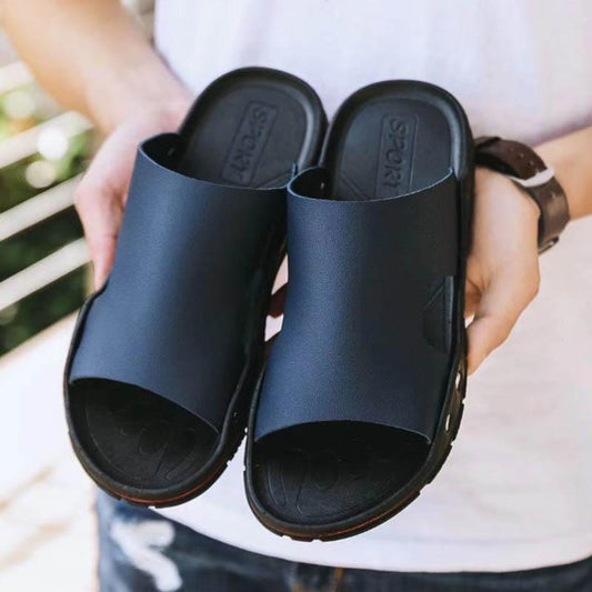 Men's Sandals Summer Slippers Visit Halo Open Toe Beach Casual Leather Sandals