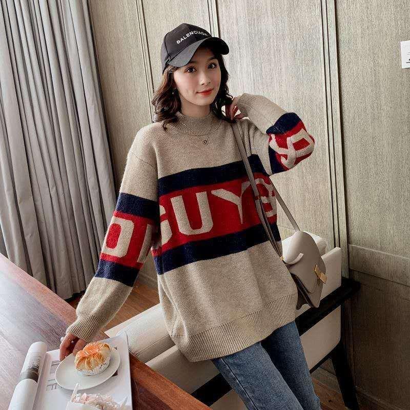 Autumn and Winter Loose Casual Bottoming Shirt In The Long Section Long-sleeved Simple Top Fashion Women's Sweater