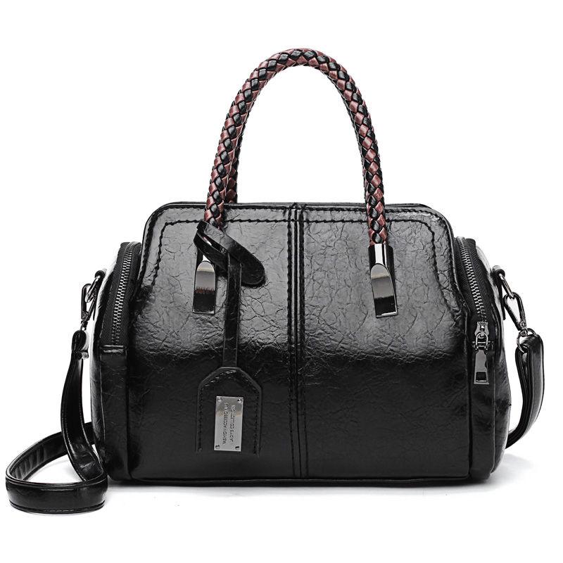 Trendy Wild Patent Leather Bag Genuine Leather Woman Bag European and American Style Handbag