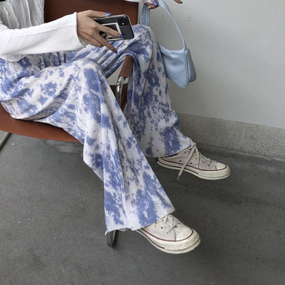 Wide Leg Pants Summer Thin Section Female Students Korean Graffiti Summer Casual Pants Women Loose Wild