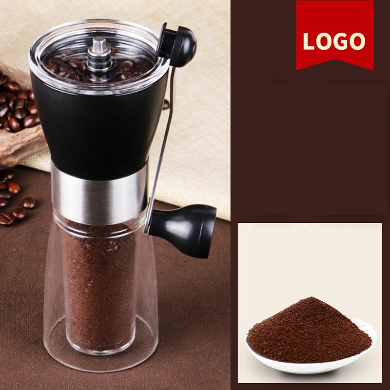 Black Durable Solid Coffee Grinder with Sealed Can Portable Adjustable Manual Grinding Tool Portable Household Manual Machine