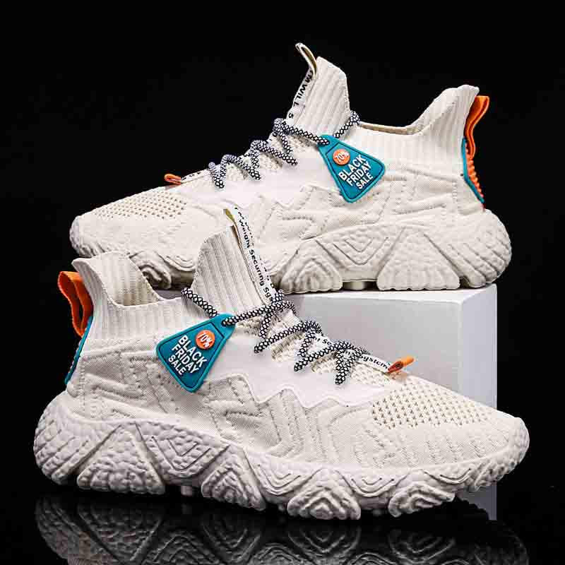 Size 39-44 Fashion Summer Men Mesh Sneakers Low-top Running Basketball Shoes Outdoor Non-slip Shockproof Letter Shoes