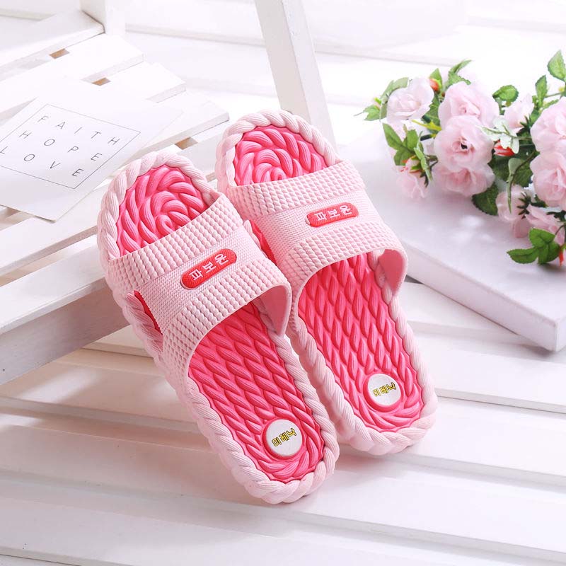 Deodorant Soft Super Non-slip Slippers Female Summer Home Household Couple Massage Bathroom Indoor Sandals and Slippers Female