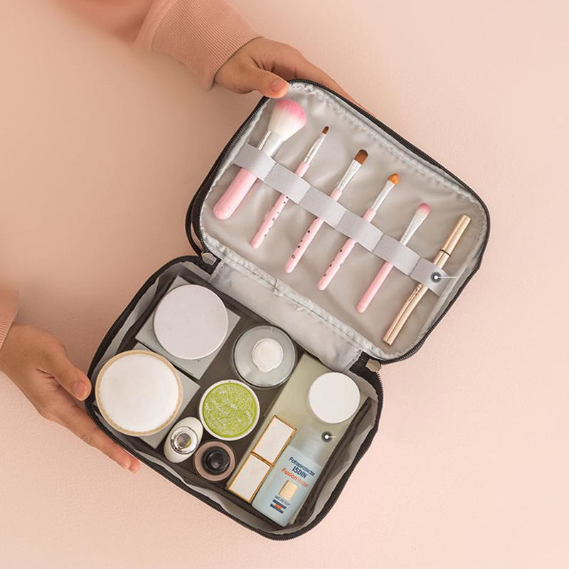 Cosmetic Bag Large-capacity Storage Bag Korean Student Advanced Portable Go Out and Carry-on Layered Cosmetic Case