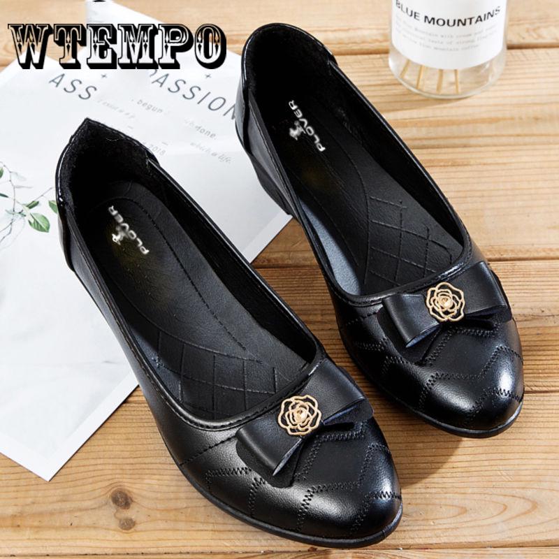 Large Size Middle-aged Women's Shoes, Soft Sole, Non-slip Hollow, Breathable and Comfortable Wedge Heel Shoes