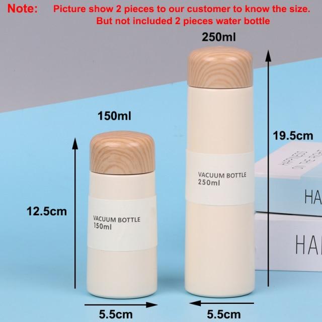 Mini Cute Wood Grain Thermos Cup Mug Small Fresh Cup Creative Portable Pocket Cup Outdoor Delicate Thermos Water Cup