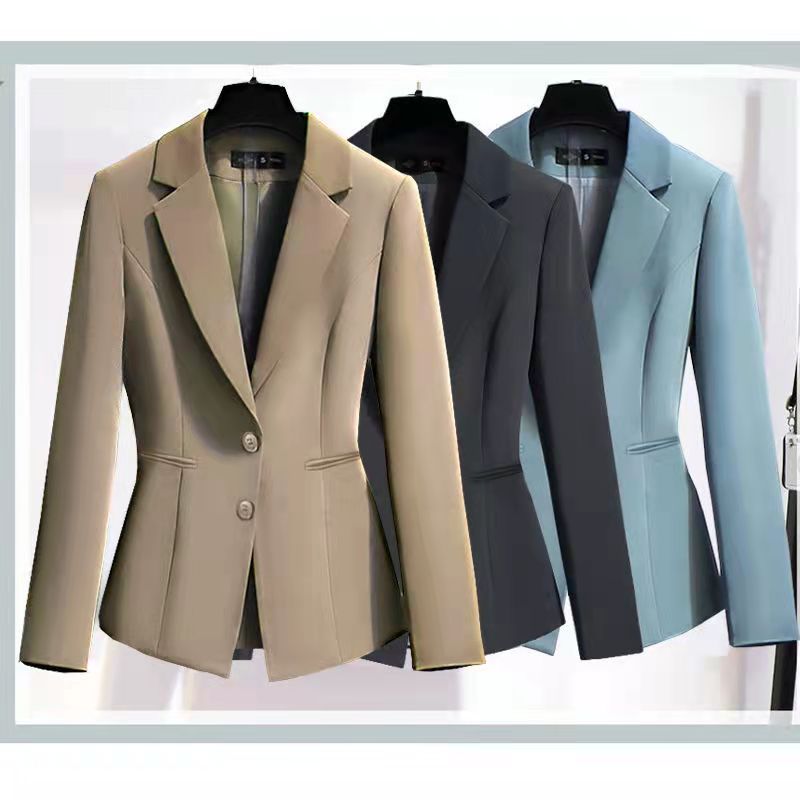 2PCS Suit Blazer Jacket + Suit Pants Two-piece Set Female Professional Formal Suit Elegant Business Suit Outfit Front Desk Uniform Hotel Work Clothes