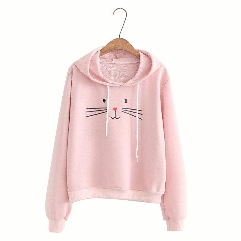 Hooded tops autumn and winter sweater cotton women's sweatshirt wild large size long sleeve warm