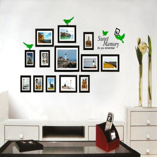 Living room sofa background bedroom photo wall photo frame wall sticker sweet memory vintage