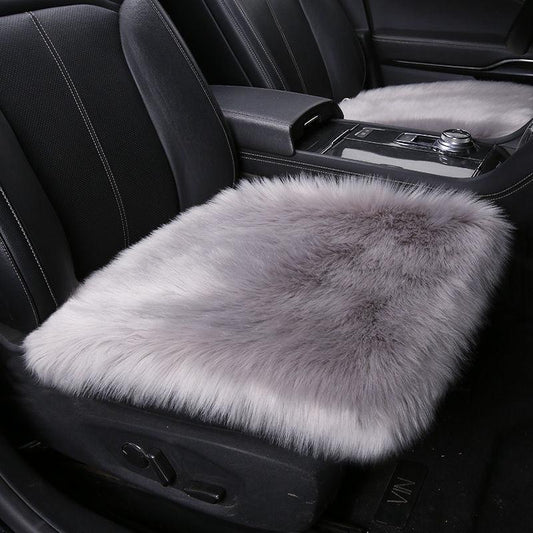 Car Cushion 1pc Short Plush Warm Square Pad Simple Comfortable Car Cushion Non-slip Breathable Car Cushion