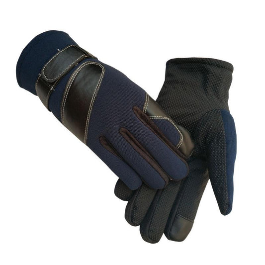 Cotton gloves Windproof gloves Winter Warm Leather gloves Thick gloves Man fashion gloves Plush