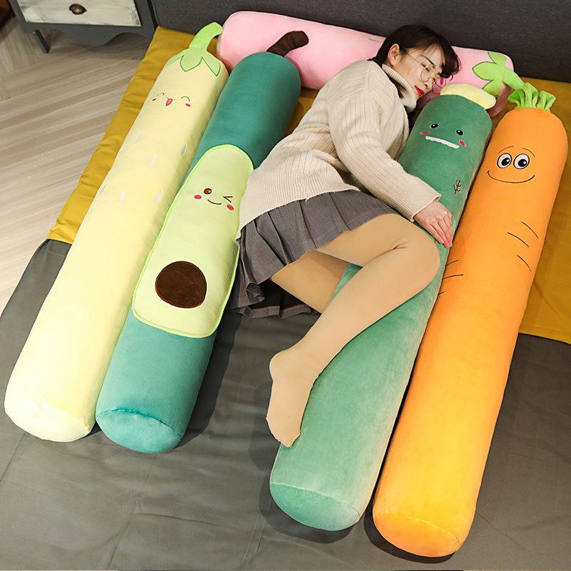 Fruit Long Strip Sleeping Pillow Removable Washable Cylindrical Plush Sleeping Pillow Boys and Girls Bed Office Pillow Sleeping Leg Pillow