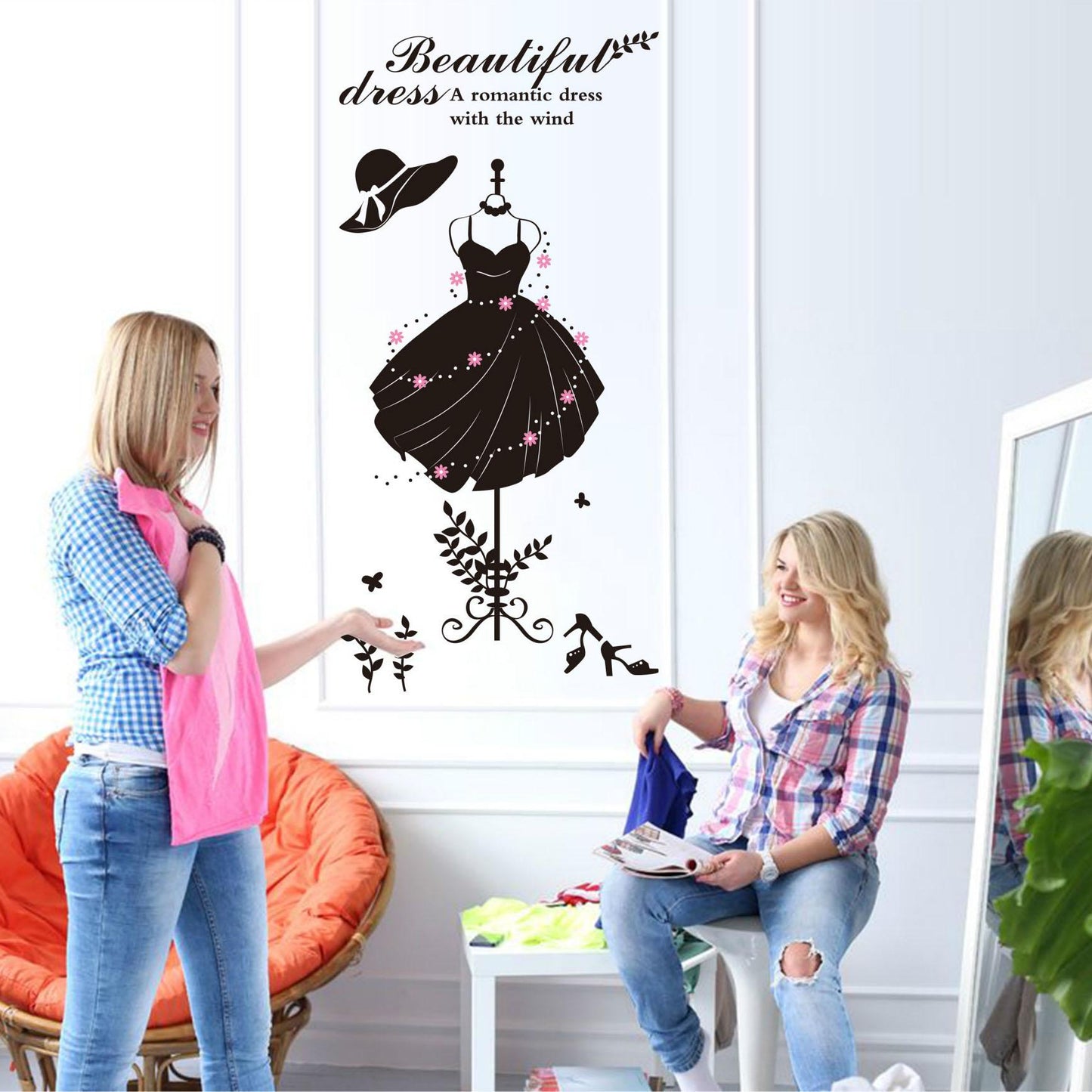 Creative European and American special monochrome stickers Home decoration stickers wall stickers