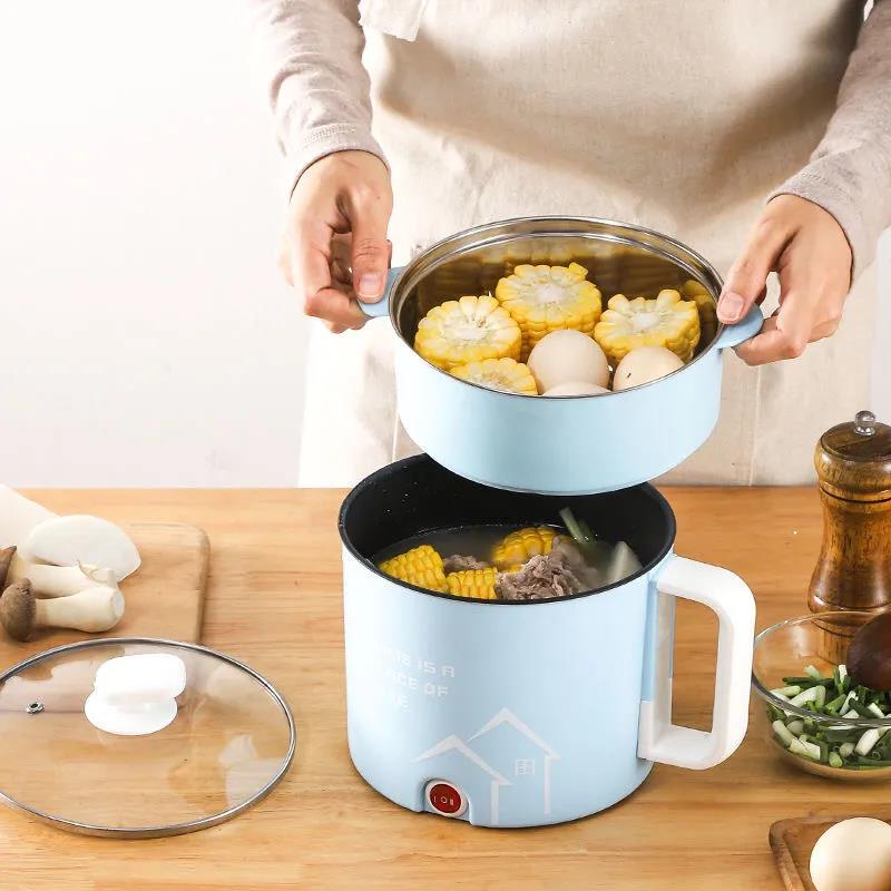 Multifunctional Electric Heating Pot, Electric Skillet, Electric Frying Pan, Student Pot, Porridge and Instant Noodle Pot, Low-power Dormitory Pot