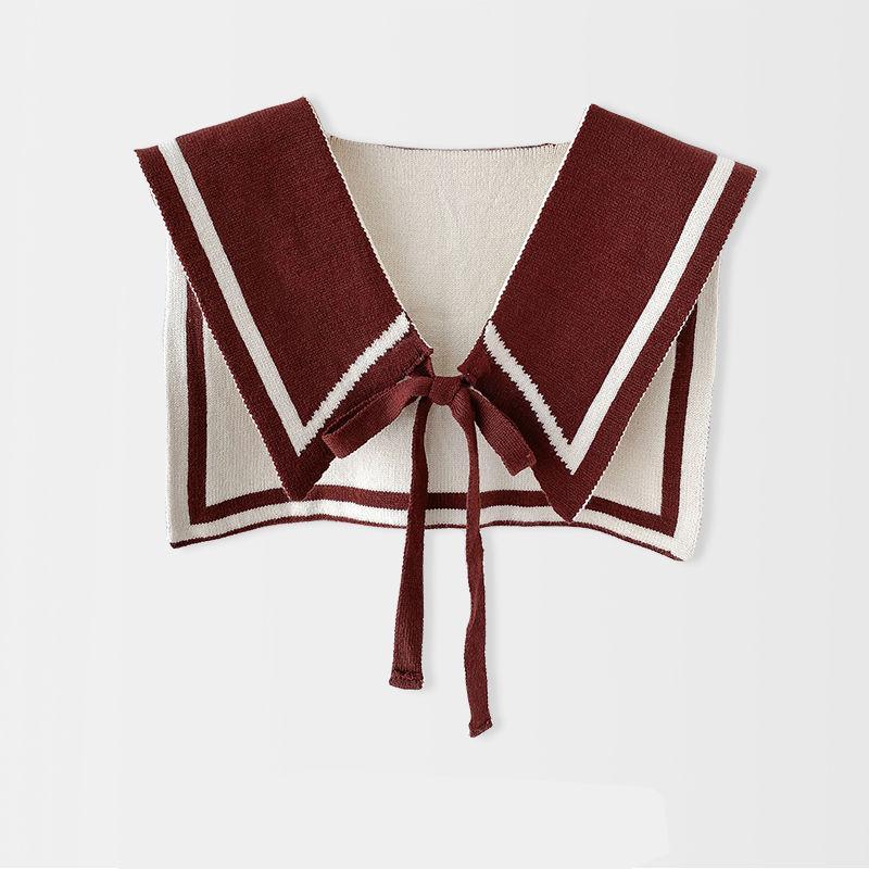 College Style Shoulder Shawl Air-conditioned Room Color Matching Spring and Autumn Shoulder Office Neck Warmth Knotted Scarf Women