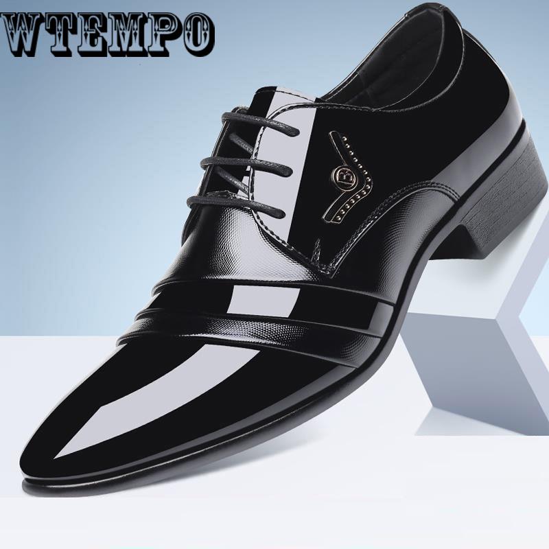 Lace-up Point Shoes Shoes Men's Leather Shoes Spring and Winter British Business Shoes Casual