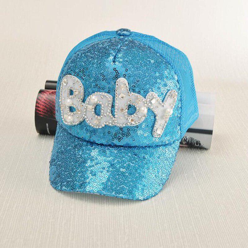 Baby Children Sun Hat Summer Baby Baseball Letter Baby Sequined Cap Baby Boy Girls Children Sun Hat