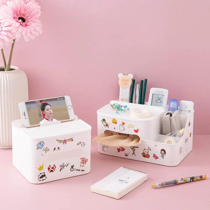 Tissue Box Paper Box Remote Control Storage Box Home Living Room Coffee Table Desktop Nordic Minimalist Creative Multi-function Box