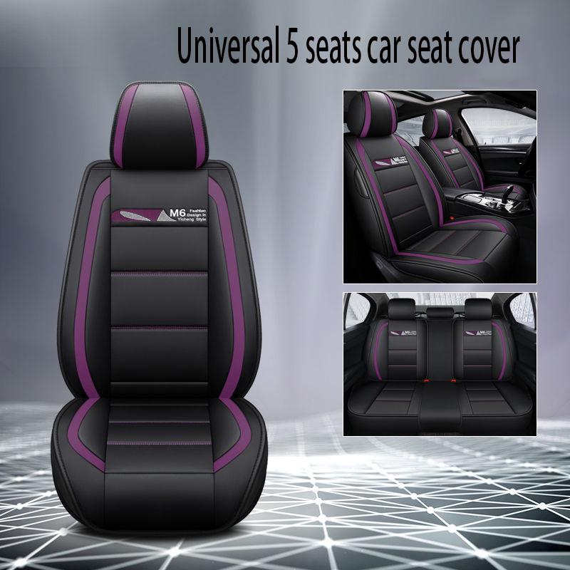 Auto Seat Cushion Leather 5 seats Universal Car seat cover Waterproof Car Seat Cover Universal 5 set