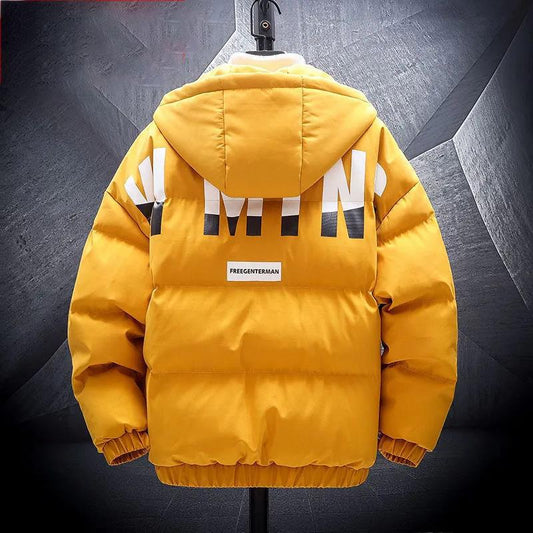 Men's Winter Down and Down Padded Jacket Students Korean Style Padded Jacket Men's Short Warm Bread Jacket Padded Jacket Slim Down Jacket