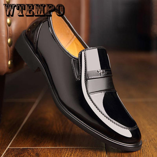 Breathable casual shoes comfortable bright leather shoes men's shoes summer suit shoes shoes