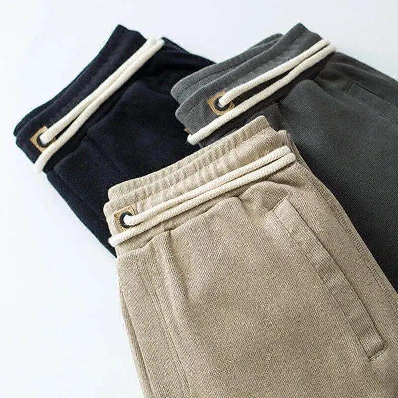 Knitting Casual Pants Retro String Spring and Autumn Sports Pants Outdoor Casual Pants