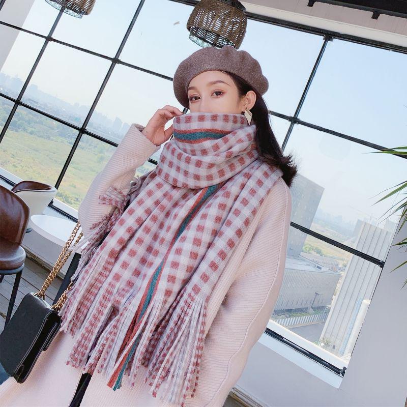 Women Scarf Fashion Solid Shawls Wraps Lady Rabbit Fur Female Hijab Winter Foulard Headband Scarves