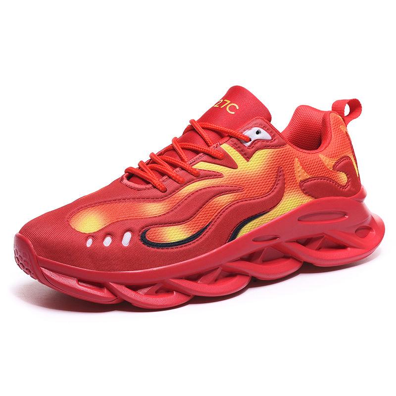 Men Wear-resistant Sneakers Full Palm Air Cushion Basketball Shoes Non-slip Breathable Running Shoes