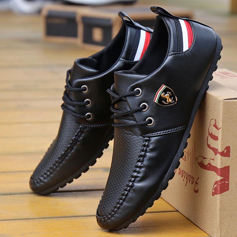 Men's casual shoes Peas shoes men's small leather shoes breathable men's small white shoes