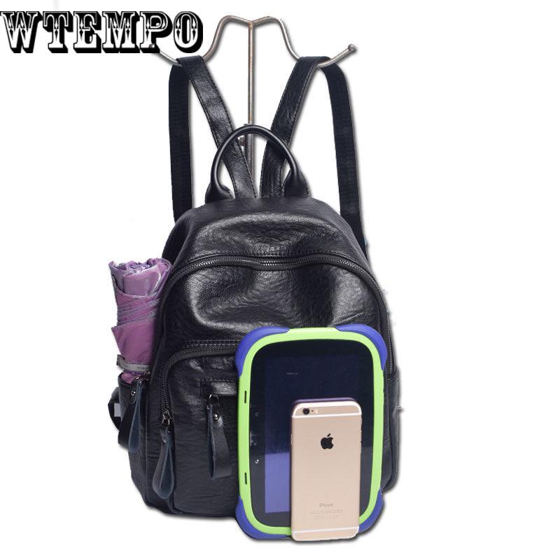 Backpack Women Pu Leather Female Backpacks Teenager School Rucksack