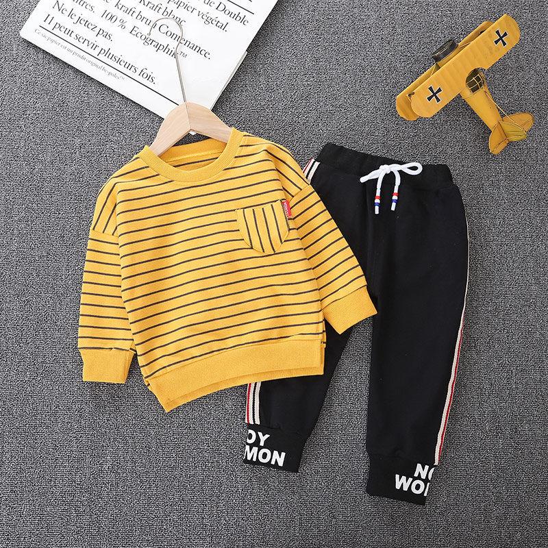 Baby Autumn Suits Children's Clothing Boys' Spring and Autumn Long-sleeved Two-piece Baby Clothes 0-6 Years Old