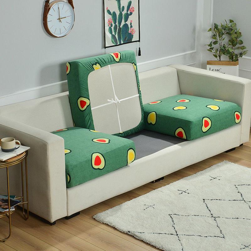 Elastic Sofa Cushion Cover Printed Polyester Slipcover for Living Room Funiture Protector Seat Cushion