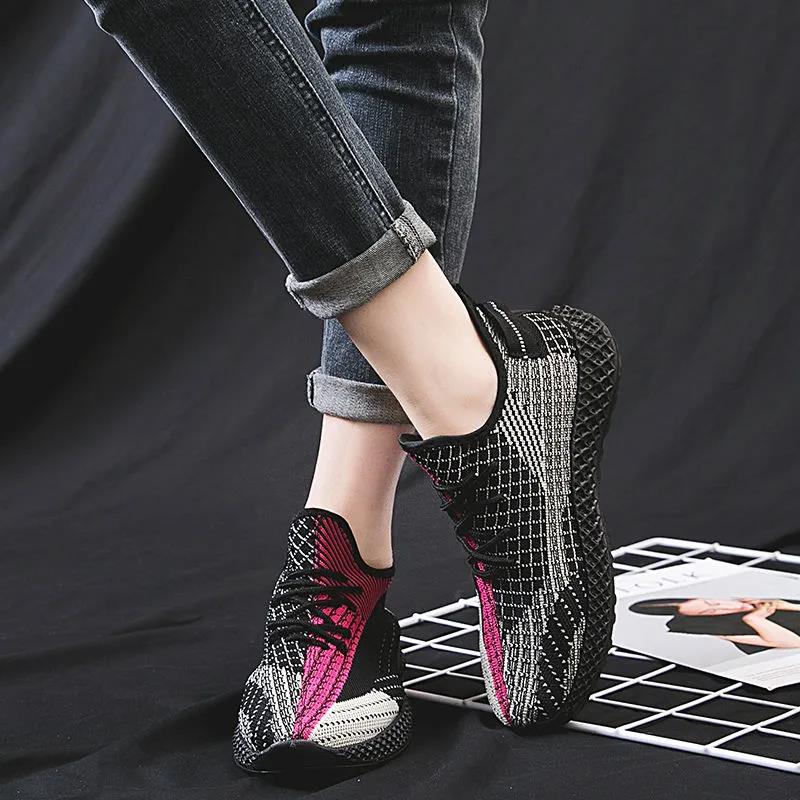 Women's Spring Summer Travel Breathable Mesh Casual Shoes Female Plus Size Sneakers Versatile Soft Sole Running Sports Shoes