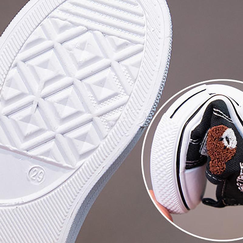 Baby Low-cut Non-slip Shoes Solid Sole Casual Sneakers Universal All-match Cartoon Embroidered Canvas Shoes for Boys and Girls