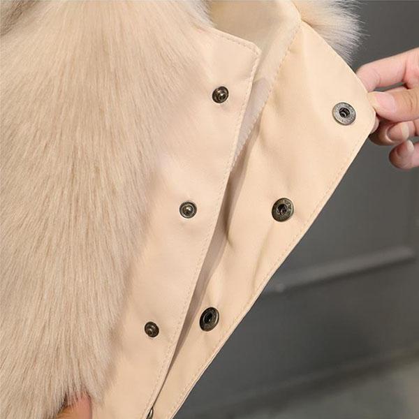 Autumn Winter Warm All-match Fur Vest Women's Leather Jacket Fashionable All-match Imitation Faux Fox Fur Waistcoat Stitching  Vest Short Jacket Slim