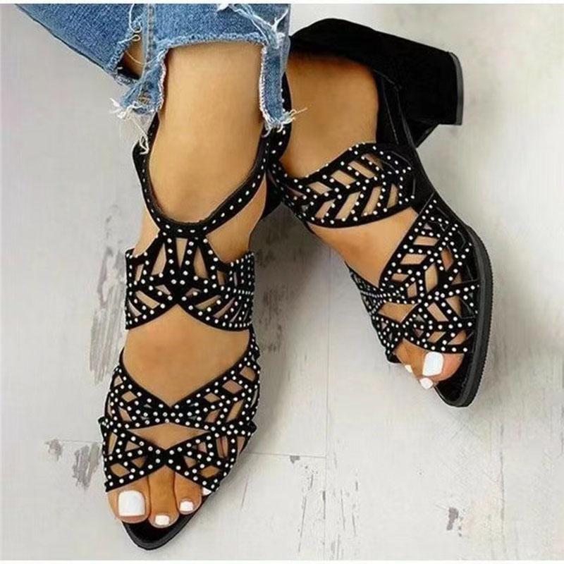 Women Summer Wedge Sandals Fashion Fish Mouth Pumps Sexy Hollow Out Shoes