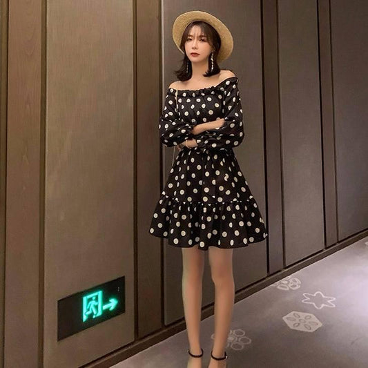 Women Dress Summer Sexy Off Shoulder Polka Dot Dress Woment Dress Short Party Beach Dresses