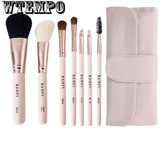 7 Pcs  Pattern Makeup Brush Set Women Eye Eyeshadow Brushes Cosmetic Kit Make Up Tool Accessories