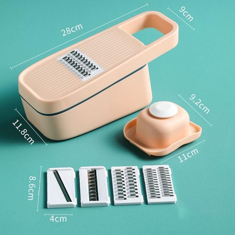 Vegetable Cutting Artifact Multi-function Vegetable Cutting Grater Potato Shredder Shredder Wiping Artifact Drain Basket